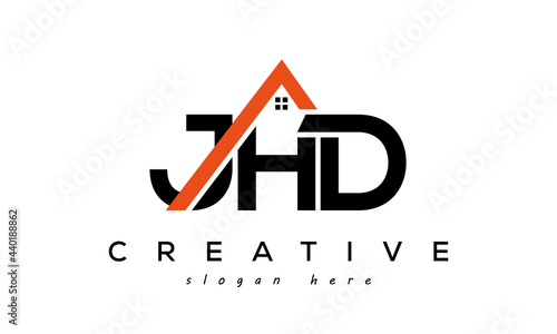 initial JHD letters real estate construction logo vector photo