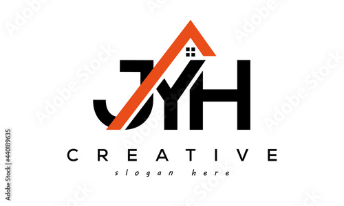 JYH letters real estate construction logo vector photo