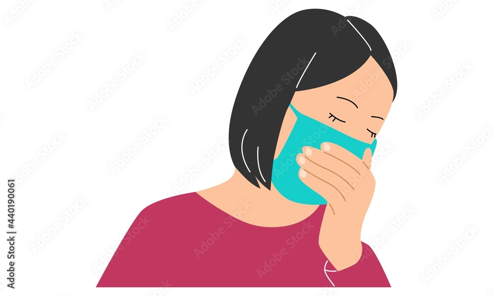 Woman wearing protective mask, woman wearing mask for protect Woman wearing protective mask, woman wearing mask for protect
