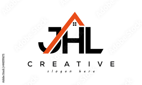 JHL letters real estate construction logo vector photo