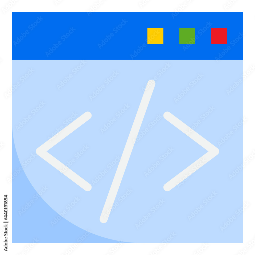 Costom coding flat style icon Costom coding flat style icon