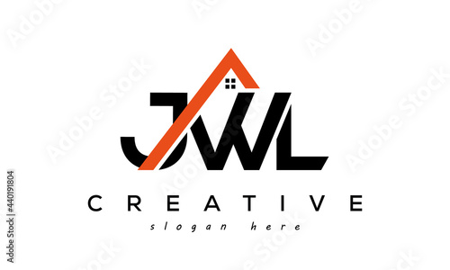 JWL letters real estate construction logo vector photo