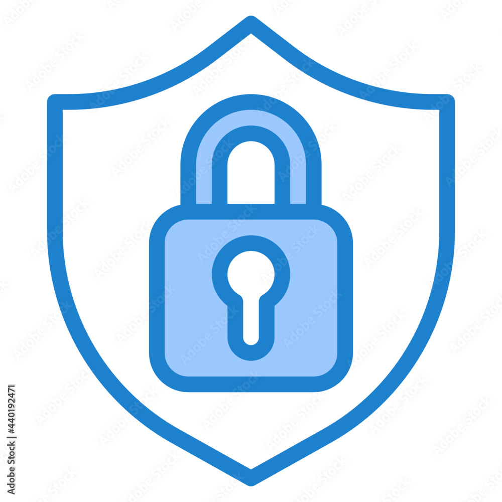 Security blue style icon Security blue style icon