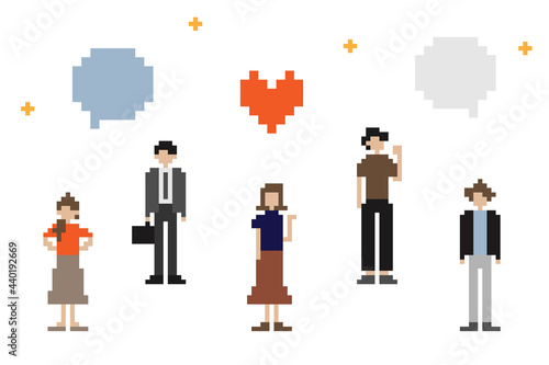 ドット絵　人物　ピクセルアート