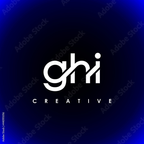GHI Letter Initial Logo Design Template Vector Illustration