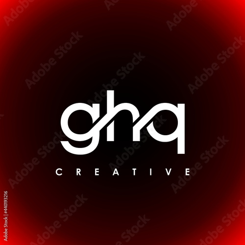 GHQ Letter Initial Logo Design Template Vector Illustration