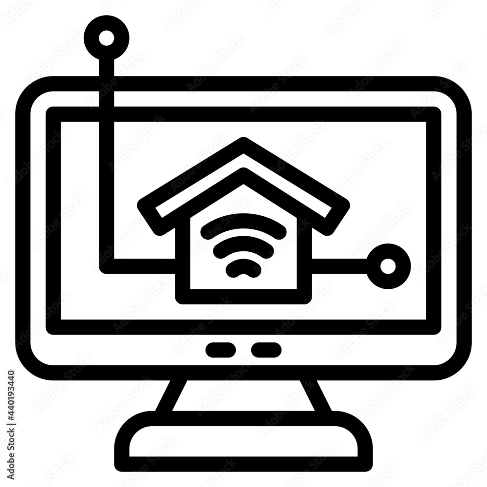Home control outline style icon Home control outline style icon