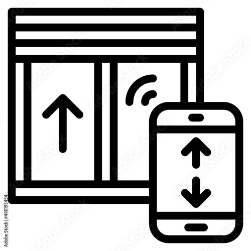 Jalousie outline style icon