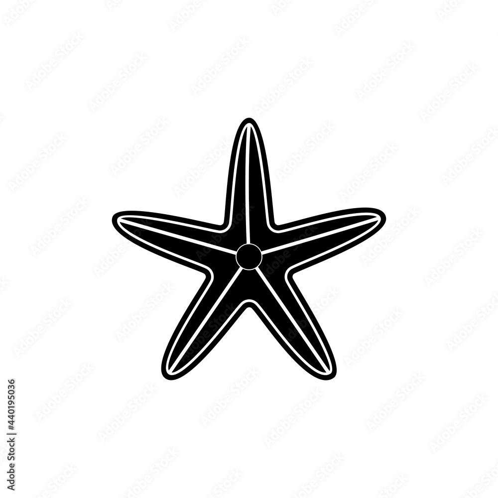 Fototapeta premium starfish icon vector sign symbol