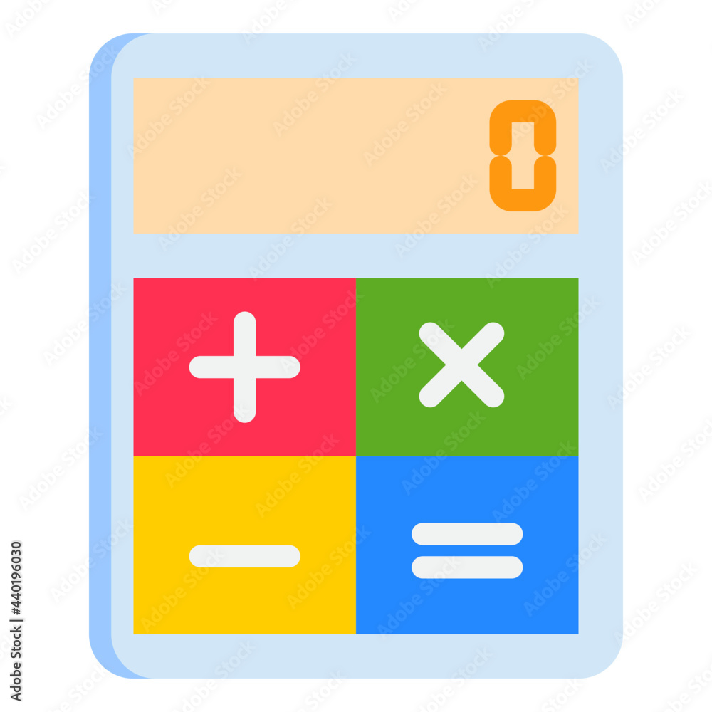 Obraz premium Calculator flat style icon