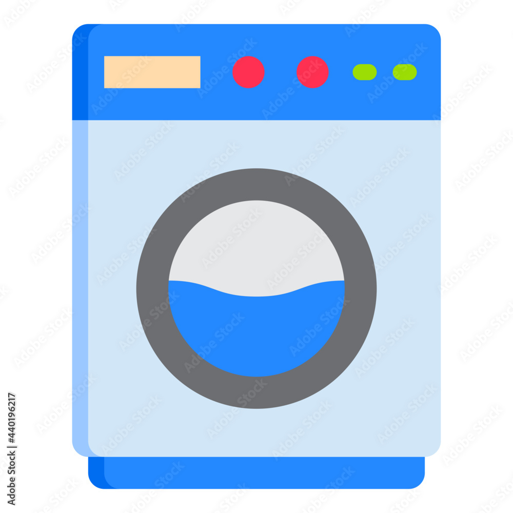 Washing machine flat style icon Washing machine flat style icon
