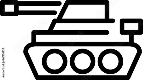 tank minimal line icon