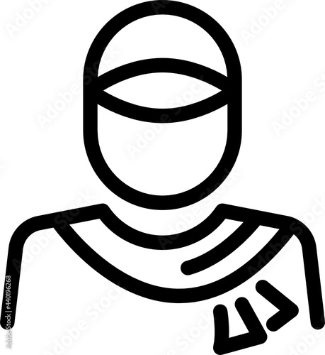 terrorist minimal line icon
