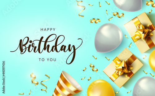 Photography Happy birthday vector banner design