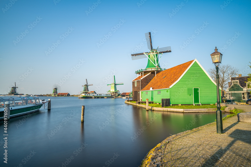 Zannse schans traditional dutch windmill village