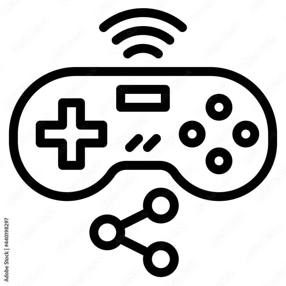 Obraz premium Share game outline style icon