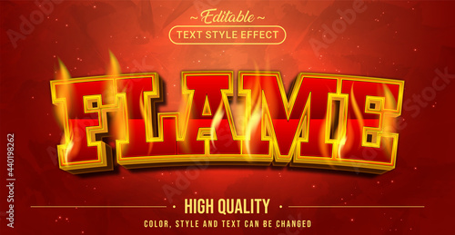 Editable text style effect - Flame text style theme.