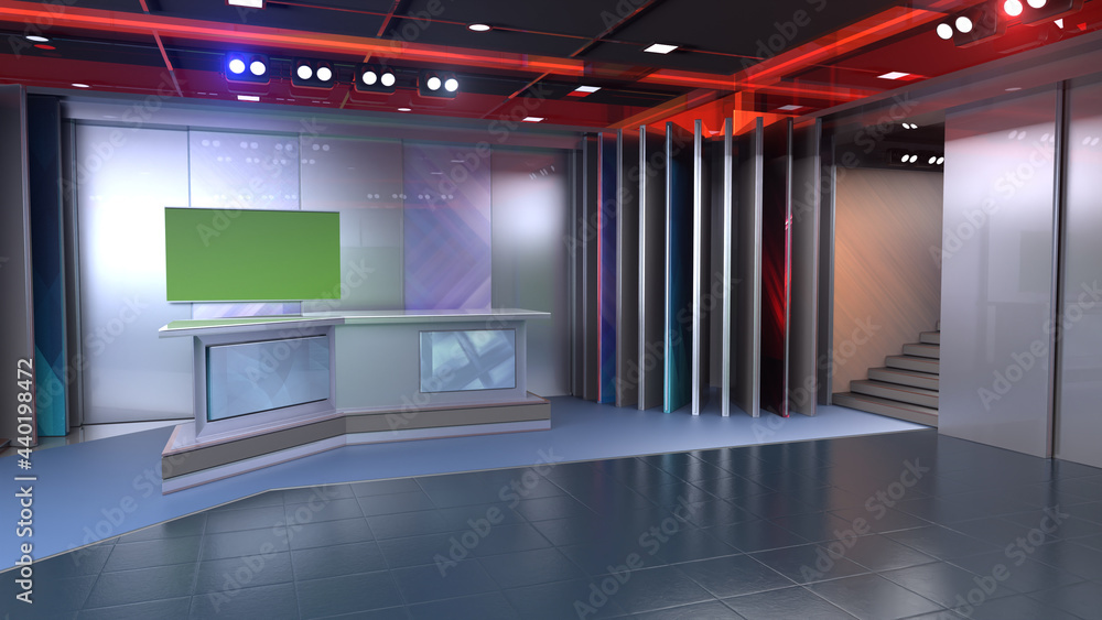 3D Virtual TV Studio News, Backdrop For TV Shows .TV On Wall.3D Virtual News Studio Background 3D Virtual TV Studio News, Backdrop For TV Shows .TV On Wall.3D Virtual News Studio Background