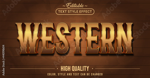 Editable text style effect - Western text style theme. photo