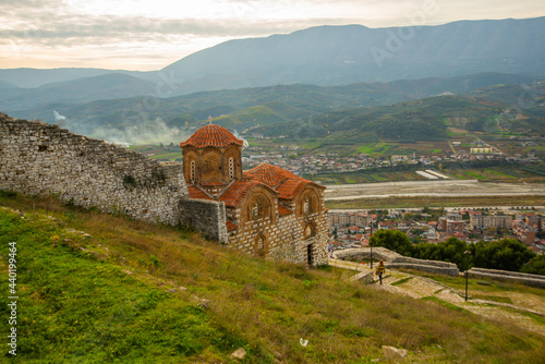 BERAT, ALBANIA: The orthodox church of Holy Trinity in the Castel of Berat. photo