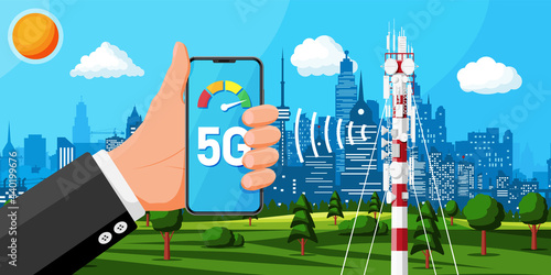 Transmission Cellular Tower Antenna Landscape
