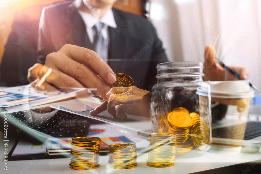 Businessman using tablet analyzing sales data and economic growth graph chart. Business strategy. Abstract icon. Digital marketing. Businessman using tablet analyzing sales data and economic growth graph chart. Business strategy. Abstract icon. Digital marketing.