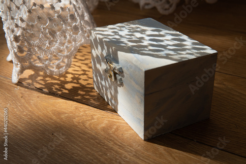 vintage box on a wooden background