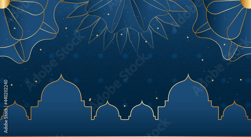 Islamic editable background template victor