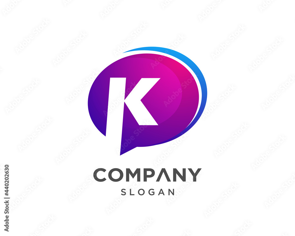 Modern Letter K Logo Design Template