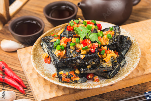 A Chinese snack: stinky tofu