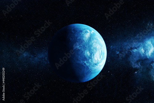 Exoplanet similar to Earth. Elements of this image were furnished by NASA.