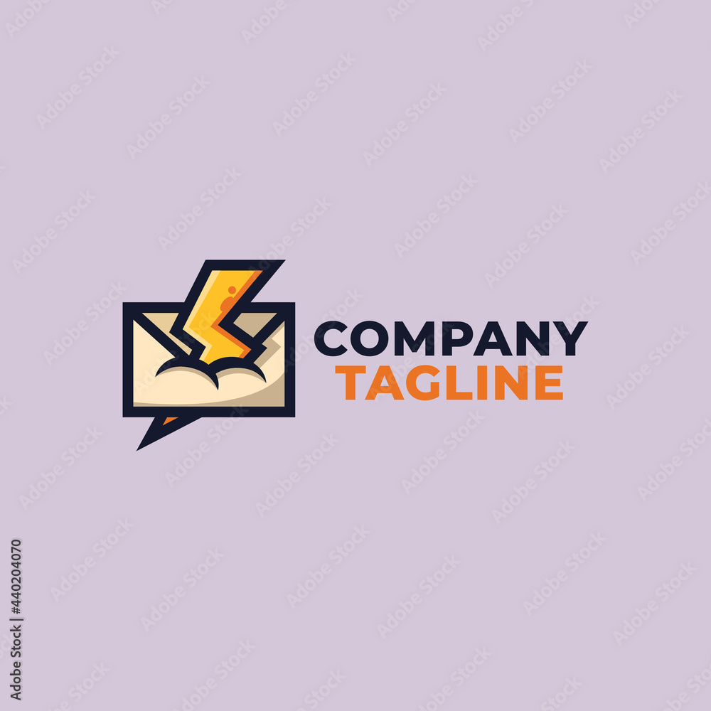 Thunder mail logo, a combination of thunder and letters, a simple and unique logo, suitable for companies that focus on creative, media and entertainment and others Thunder mail logo, a combination of thunder and letters, a simple and unique logo, suitable for companies that focus on creative, media and entertainment and others