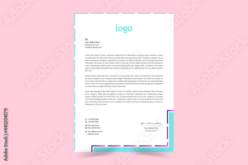 A4 Letterhead Template Vector Design. Corporate letterhead, modern letterhead, Professional, Minimalist, clean and abstract letterhead for you brand identity design. Vector illustration