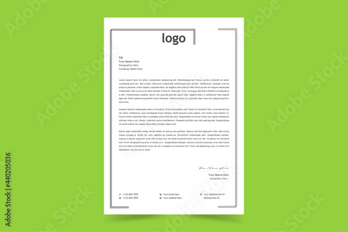 A4 Letterhead Template Vector Design. Corporate letterhead, modern letterhead, Professional, Minimalist, clean and abstract letterhead for you brand identity design. Vector illustration