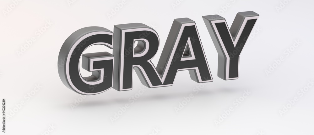 Abstract GRAY 3D TEXT Rendered Poster (3D Artwork)