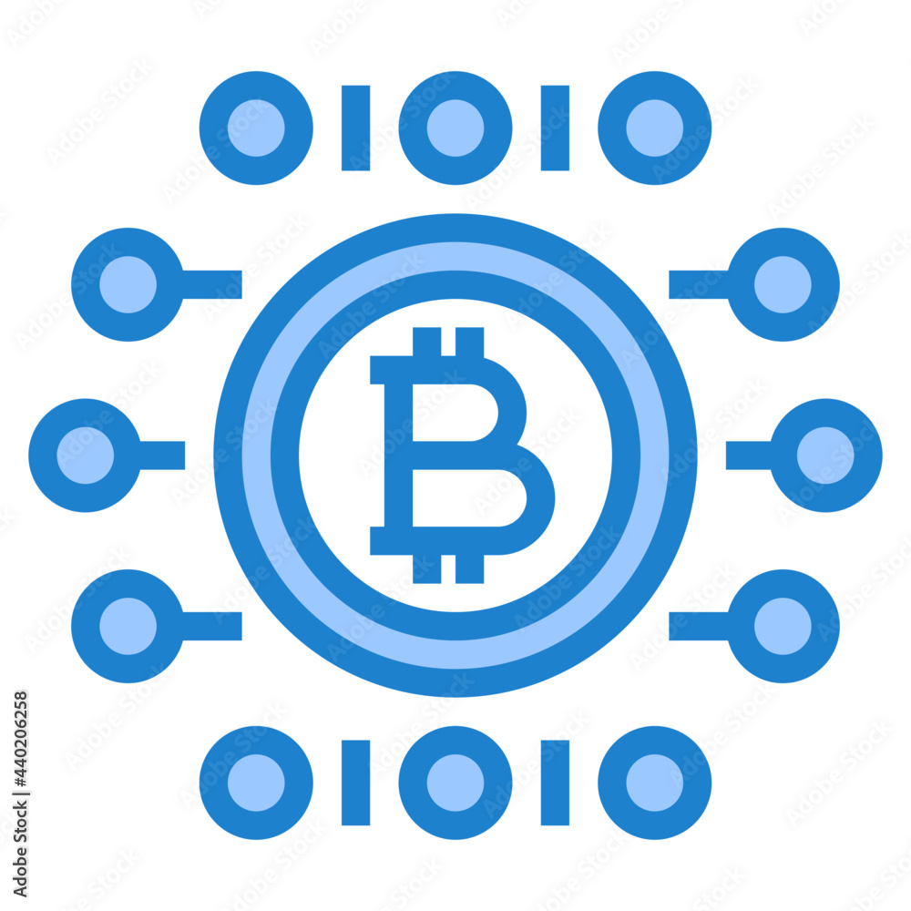 Crypto currency blue style icon Crypto currency blue style icon