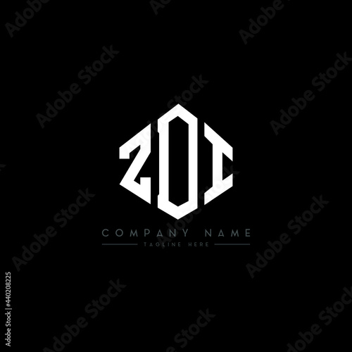 ZDI letter logo design with polygon shape. ZDI polygon logo monogram. ZDI cube logo design. ZDI hexagon vector logo template white and black colors. ZDI monogram, ZDI business and real estate logo. 