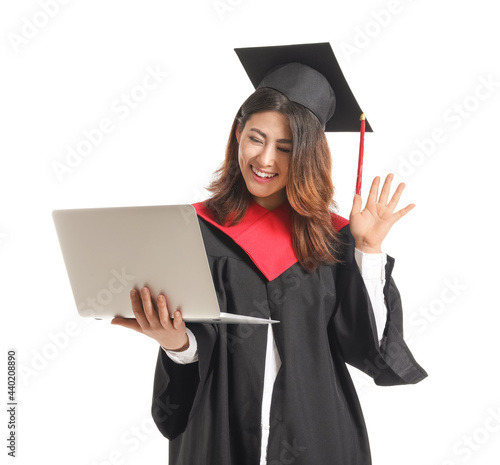 Female graduating student w...