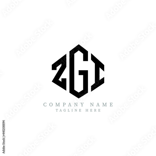 ZGI letter logo design with polygon shape. ZGI polygon logo monogram. ZGI cube logo design. ZGI hexagon vector logo template white and black colors. ZGI monogram, ZGI business and real estate logo. 
