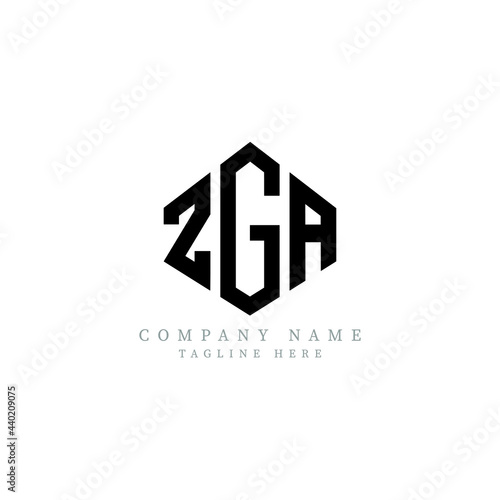 ZGA letter logo design with polygon shape. ZGA polygon logo monogram. ZGA cube logo design. ZGA hexagon vector logo template white and black colors. ZGA monogram, ZGA business and real estate logo. 
