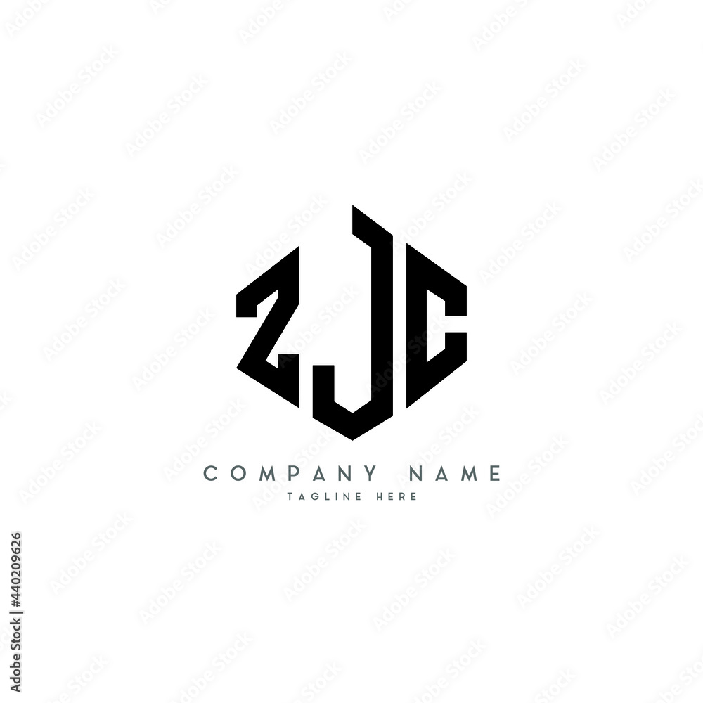 ZJC letter logo design with polygon shape. ZJC polygon logo monogram. ZJC cube logo design. ZJC hexagon vector logo template white and black colors. ZJC monogram, ZJC business and real estate logo. 