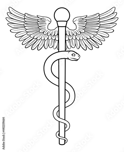 Rod of Asclepius Doctor Medical Symbol