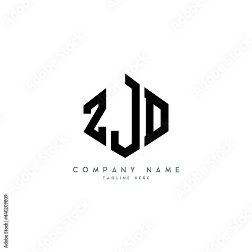 ZJD letter logo design with polygon shape. ZJD polygon logo monogram. ZJD cube logo design. ZJD hexagon vector logo template white and black colors. ZJD monogram, ZJD business and real estate logo. 