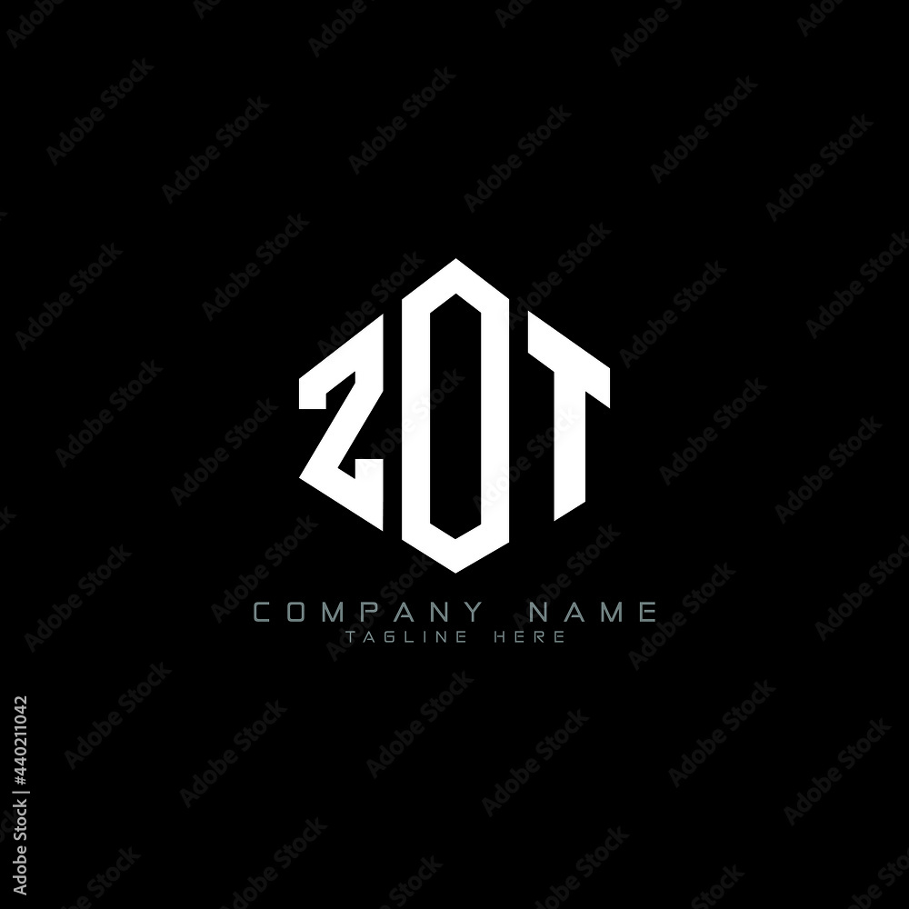 ZOT letter logo design with polygon shape. ZOT polygon logo monogram. ZOT cube logo design. ZOT hexagon vector logo template white and black colors. ZOT monogram, ZOT business and real estate logo. 