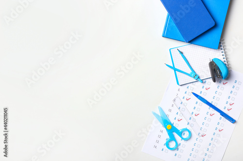 Answer sheet and stationery...