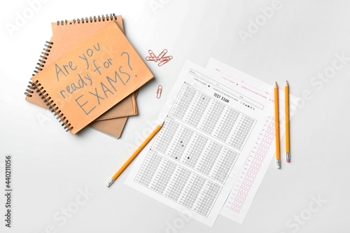 Stationery, answer sheets a...
