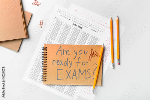 Stationery, answer sheets a...