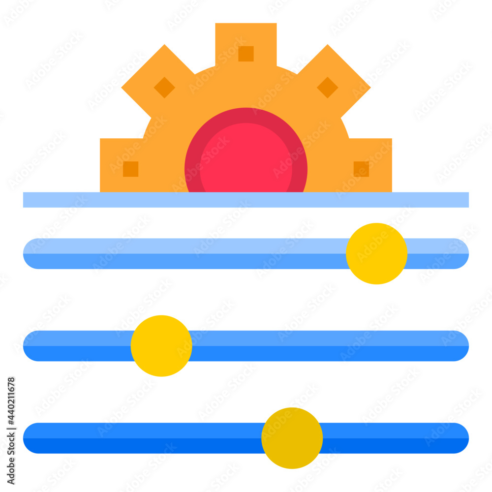 Obraz premium Control flat style icon