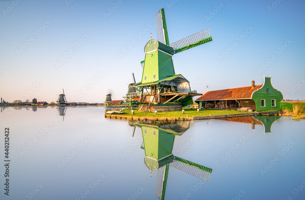 Zannse schans traditional windmill village in Netherlands Zannse schans traditional windmill village in Netherlands