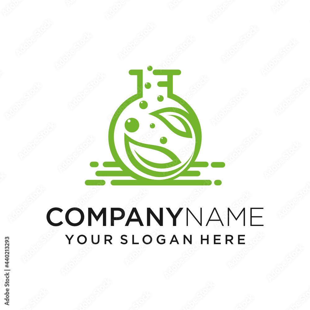 Green Lab leaf creative Logo Design Concept Vector Green Lab leaf creative Logo Design Concept Vector